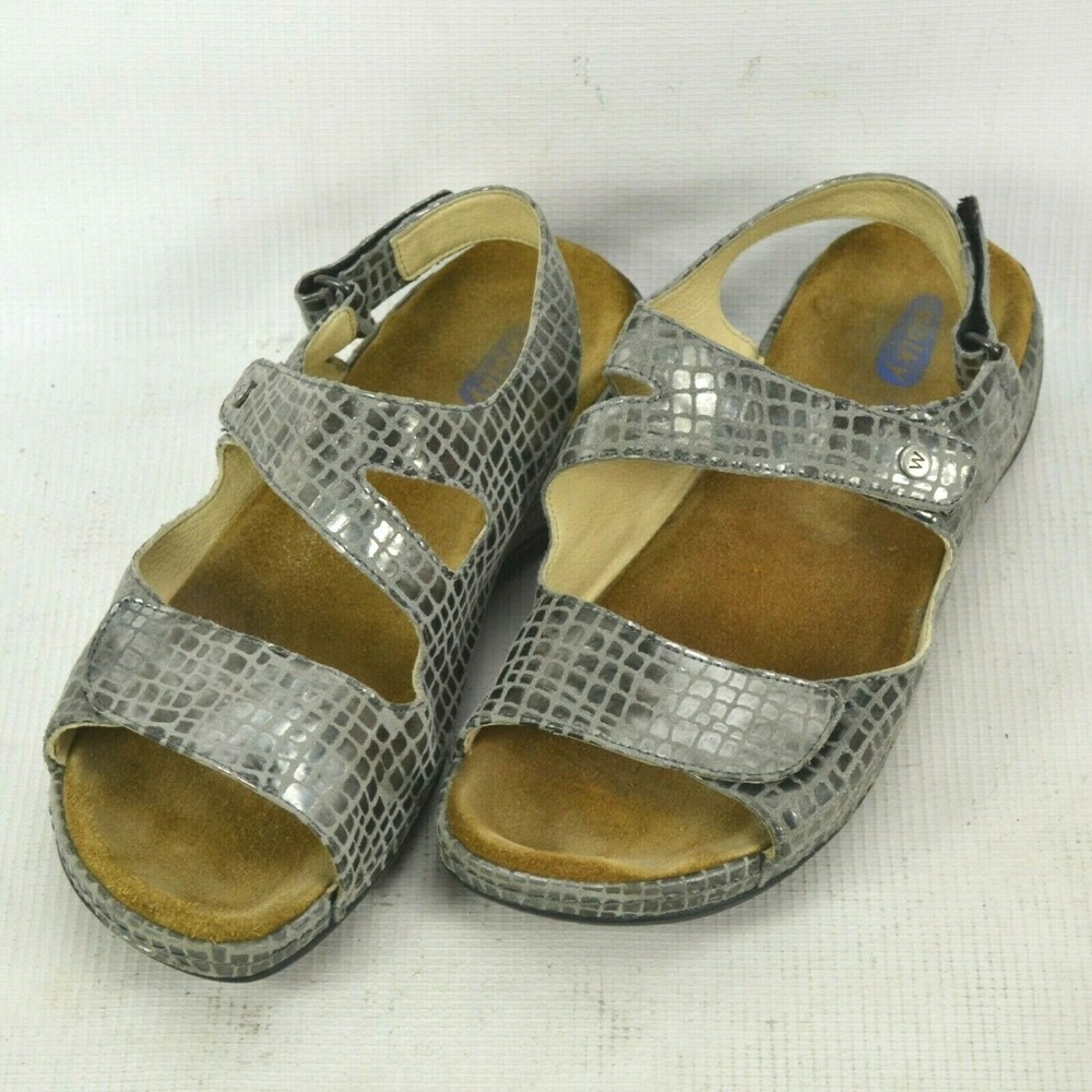 Wolky Reptile Print Walking Sandals Shoes Womens 9
